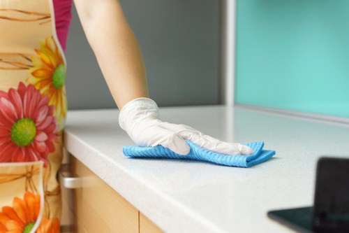 Professional mattress cleaning with vacuuming and stain treatment