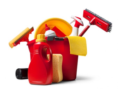 Hard surface stain removal tools for kitchen and bathroom cleaning